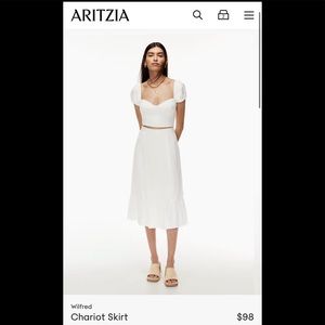 Aritzia Wilfred Chariot Skirt size 0